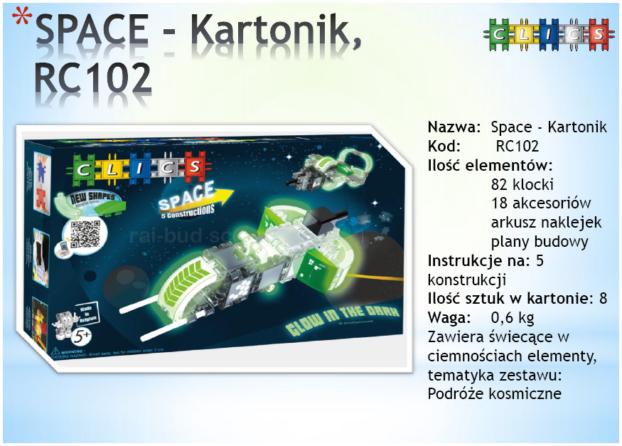 clics rc102 space  kosmos box opis
